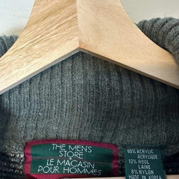 Vintage Men’s Store Abstract Swiped Swoop Neck Sweater Large - Picture 3 of 4